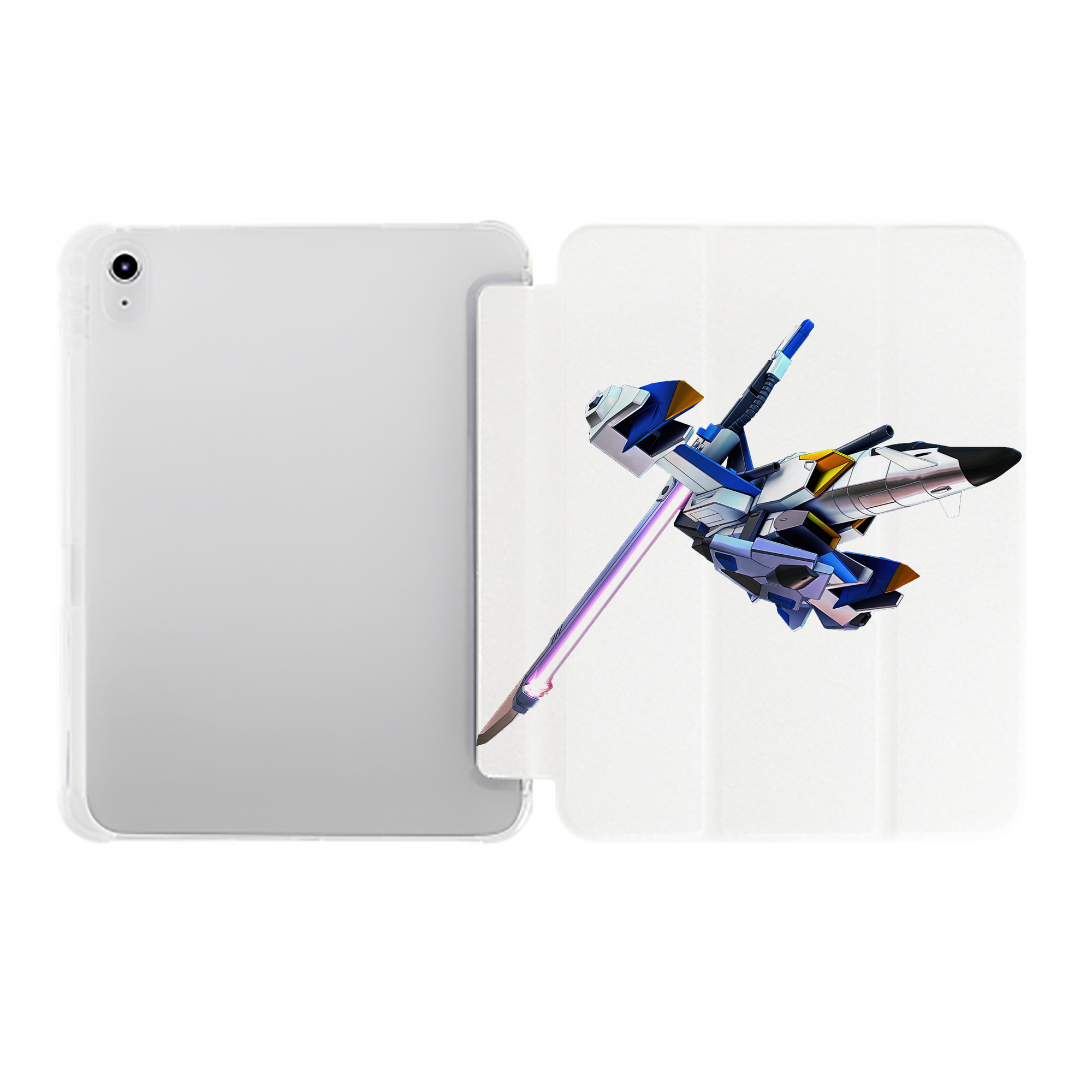 （画像用） 機動戦士ガンダム Mobile Suit Gundam IPad ケース ペン収納付き 三つ折りスタンド PUレザー×シリコン 対応機種9.5/10.5/10.9インチ